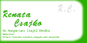 renata csajko business card